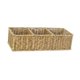 thumbnail image 4 of Cesta tejida con 3 compartimentos, contenedor de almacenamiento, caja rectangular organizadora para mostrador, oficina, escritorio, armarios de baño, 4 of 7