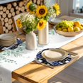 thumbnail image 4 of Navy Blue Black Geometric Round 15 Inch Placemats Set of 4, Modern Color Block Abstract HeatResistant Non Slip Place Mats for Dining Table, Wipeable Braided Kitchen Table Mats for Housewarming, 4 of 9