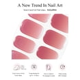 thumbnail image 4 of Tiras de gel para uñas AutyAmee, semicuradas, cromado y rojo carmín, 30 unidades, 4 of 6