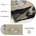thumbnail image 6 of Round Rugs 8Ft, Cute Cat Round Area Rug Washable Indoor Throw Carpet, Black Beige Vintage Animal Large Non Slip Circle Rug for Kids Room RV Home Decor Aesthetic, 6 of 8