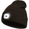 thumbnail image 7 of Sinhoon LED Beanie Hat with Light,Unisex USB Rechargeable Hands Free 4 LED Headlamp Cap Winter Knitted Night Lighted Hat Flashlight Women Men Gifts (Black), 7 of 7
