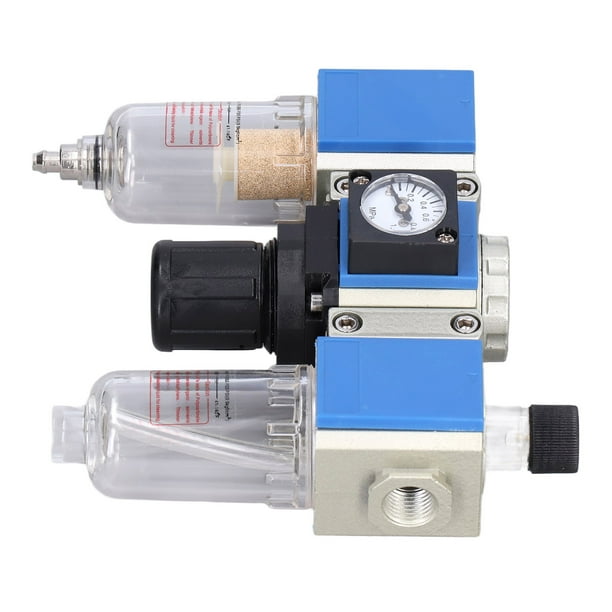 Compressed Air Filter Regulator Lubricator Combo, Adjustable Water Oil Trap Separator 3 In 1 3