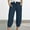 Navy, variant on FUNUONY Womens Wide Leg Barrel Pants Elastic High Waisted Trousers Loose Casual Palazzo Pants with Pockets Cropped Relax Fit Trouser Ankle Pants Linen Loose High Waist Beach Haren Pants Beige 3Xl