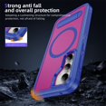 thumbnail image 5 of Decase Magnetic case for Samsung Galaxy S23 FE Case,Built-in Kickstand,Compatible with Mag-Safe, Dual-Layer Protection Military Grade Protective Phone Case for Samsung Galaxy S23 FE,Blue+Rose, 5 of 6