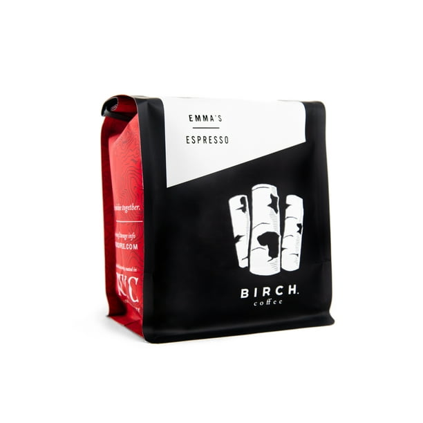 Birch Coffee Emma's Espresso Whole Bean Coffee, Medium Roast, 12 Oz
