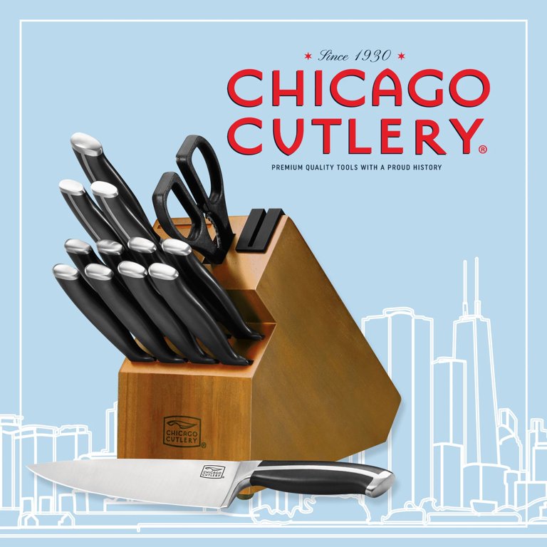 Chicago Cutlery Walnut Tradition Knife Set with Block (14-Piece) - Bliffert  Lumber and Hardware