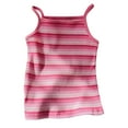thumbnail image 4 of tarylea Newborn Baby Girls Camisole Tops Spaghetti Strap Cotton Tank Top Sleeveless Undershirts Striped Base Layer Vest, 4 of 6