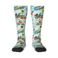 thumbnail image 2 of Lsque Cartoon Car Racing Printed Crew Socks Men's Women's LightWeight Thin Casual Calf Socks ,Knee High Socks,Cotton Socks, 2 of 9