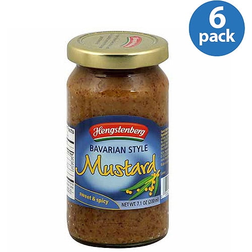 Hengstenberg Bavarian Style Mustard, 7.1 oz, (Pack of 6)