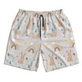 thumbnail image 3 of Uemuo Animals In Tribe Pattern Men's Swim Trunks Hawaiian Beach Bathing Suit Swimsuits Beach Quick-Dry Shorts with Pockets-Large, 3 of 9