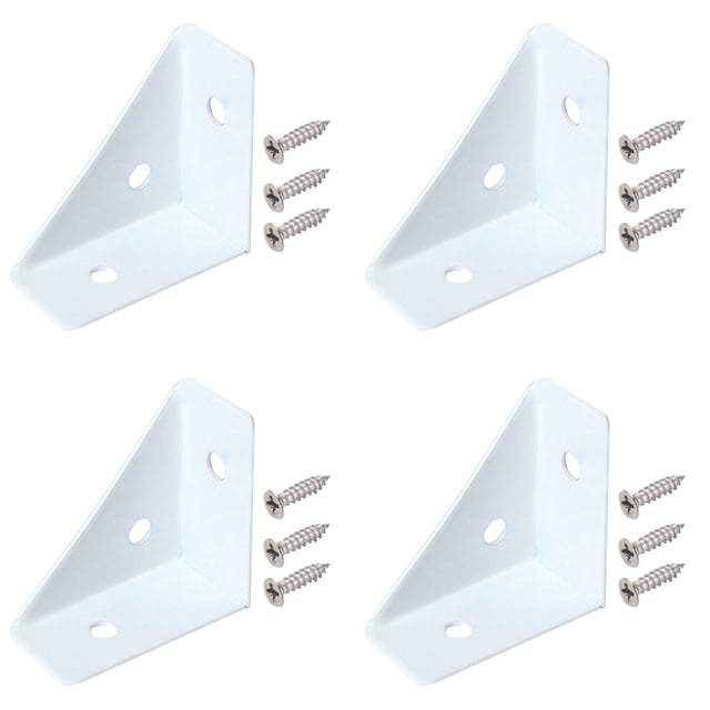 Triangular Support Brackets TASTAN 4-Pack Triangular Corner Bracket Set with Screws - Heavy-Duty Metal Connector for Wooden Shelves, Beds, Tables & Cabinets | Reinforced Support, A