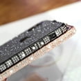 thumbnail image 4 of iphone Case Glitter Bumper Frame Case Luxury Bling Diamond Crystal Rhinestone Sticker Protective Electroplate Aluminum Metal Edge Bumper Case, iphone 12mini, Black, 4 of 8