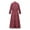 Red, variant on Winter Dresses for Women Lace Wedding Guest Dresses Solid Color Lantern Sleeve Button Round Neck Long Formal Dress