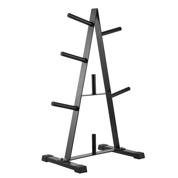 A Frame Weight Plate Tree for 1 Inch Plates 500 lbs Load Capacity Home Gym Barbell Rack Storage Stand Black