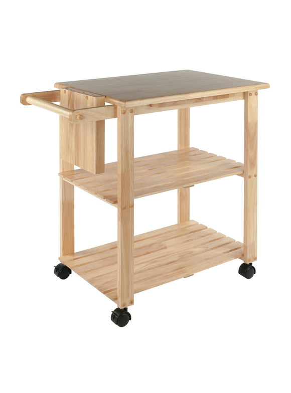 Winsome Wood Mario Kitchen Utility Cart, Natural Finish