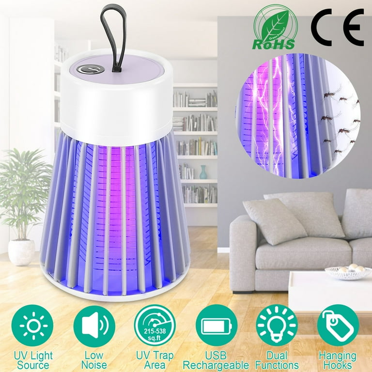 Electric Bug Zapper Mosquito Insect Killer Lamp Portable LED Light