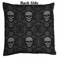 thumbnail image 2 of PKQWTM skulls Reversible Mermaid Cushion Cover Home Decor Sequin Pillow Case Size 16x16 inches, 2 of 2