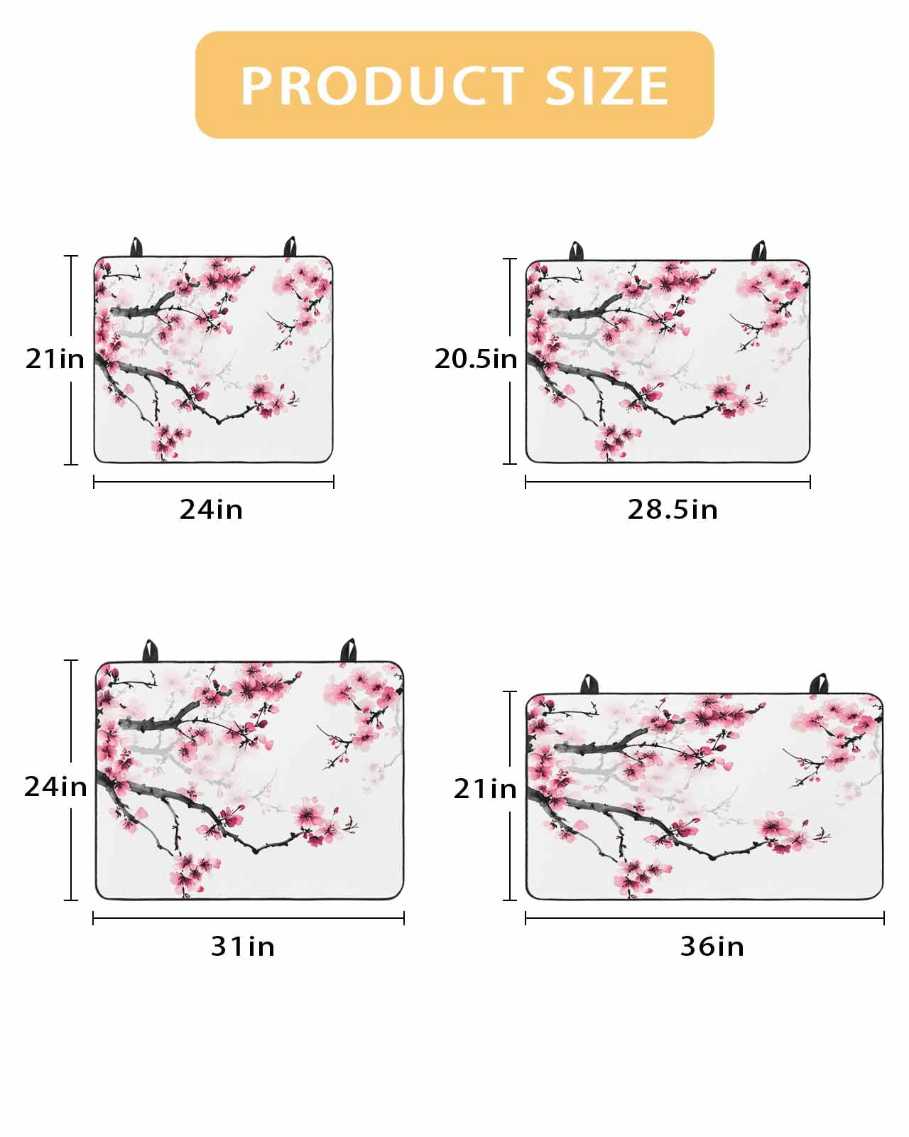 nqOlkjepod Large Induction Cooktop Protector Mat 24"x21", Cherry Blossoms Stove Top Covers for Electric Stove, Pink Pastoral Modern Gradient Spring Stove Burner Cover Mats, Glass Top Stove Cover