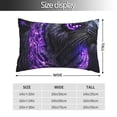 thumbnail image 2 of Kdxio Cotton Pillow Cases 20"x30" Pillowcases,Soft and Breathable Bedroom Pillow Cases-Purple Plant White Tiger-No Pillow Core, 2 of 5