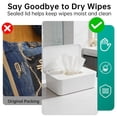 thumbnail image 4 of 2-pack wet wipe dispenser compatible with Cottonelle refills, flushable wet wipe container, covered wet wipe tray keeps wipes fresh, refillable wet wipe box, dustproof and slip-resistant, 4 of 4