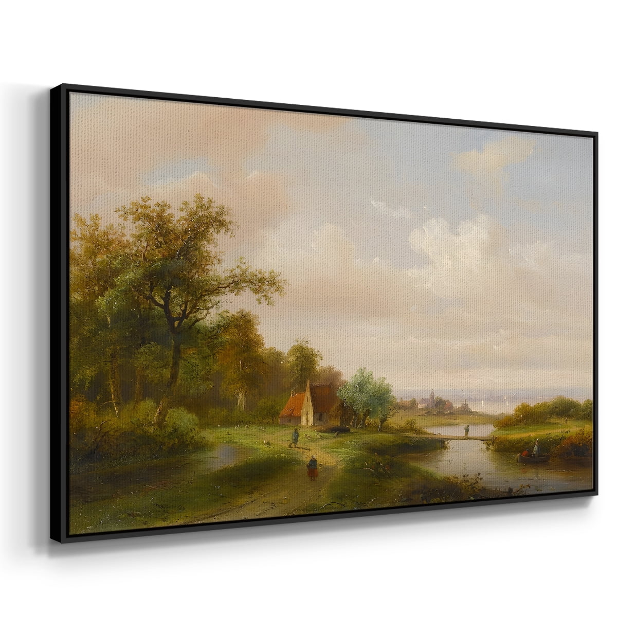 Vintage Animal Print-XII By Wexford Home Framed in Black Wood Gallery Wrapped Canvas 27 in. x 41 in.