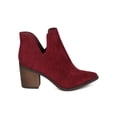 thumbnail image 2 of Breckelles GB04 Women Faux Suede Pointy Toe Slit Panel Chunky Heel Bootie, 2 of 5