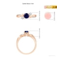 thumbnail image 5 of ANGARA Lab Grown Sapphire and Lab Diamond Twisted Vine Ring for Women in 14K Rose Gold (Size-5mm) | September Birthstone, Birthday, Anniversary, Jewelry Gift for Women | Lab-Grown Blue Sapphire Ring, 5 of 8