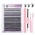 thumbnail image 3 of False Eyelashes,Lash Extension Kit DIY 280pcs Lash Clusters Eyelash Extension Kit, 8-16mm Mix 30D 40D Curl Individual Lashes Kit with Lash Brush and Seal Lash Tweezers for Self Use, 3 of 7