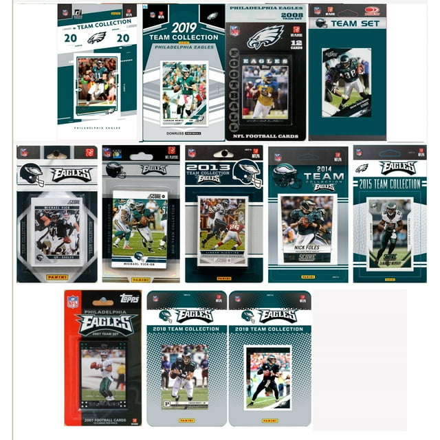 NFL Philadelphia Eagles 12 Different Licensed Trading Card Team Sets