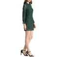 thumbnail image 5 of Allegra K Women's Ruffle Crew Neck Long Sleeves Floral Lace Casual Mini Dress, 5 of 8