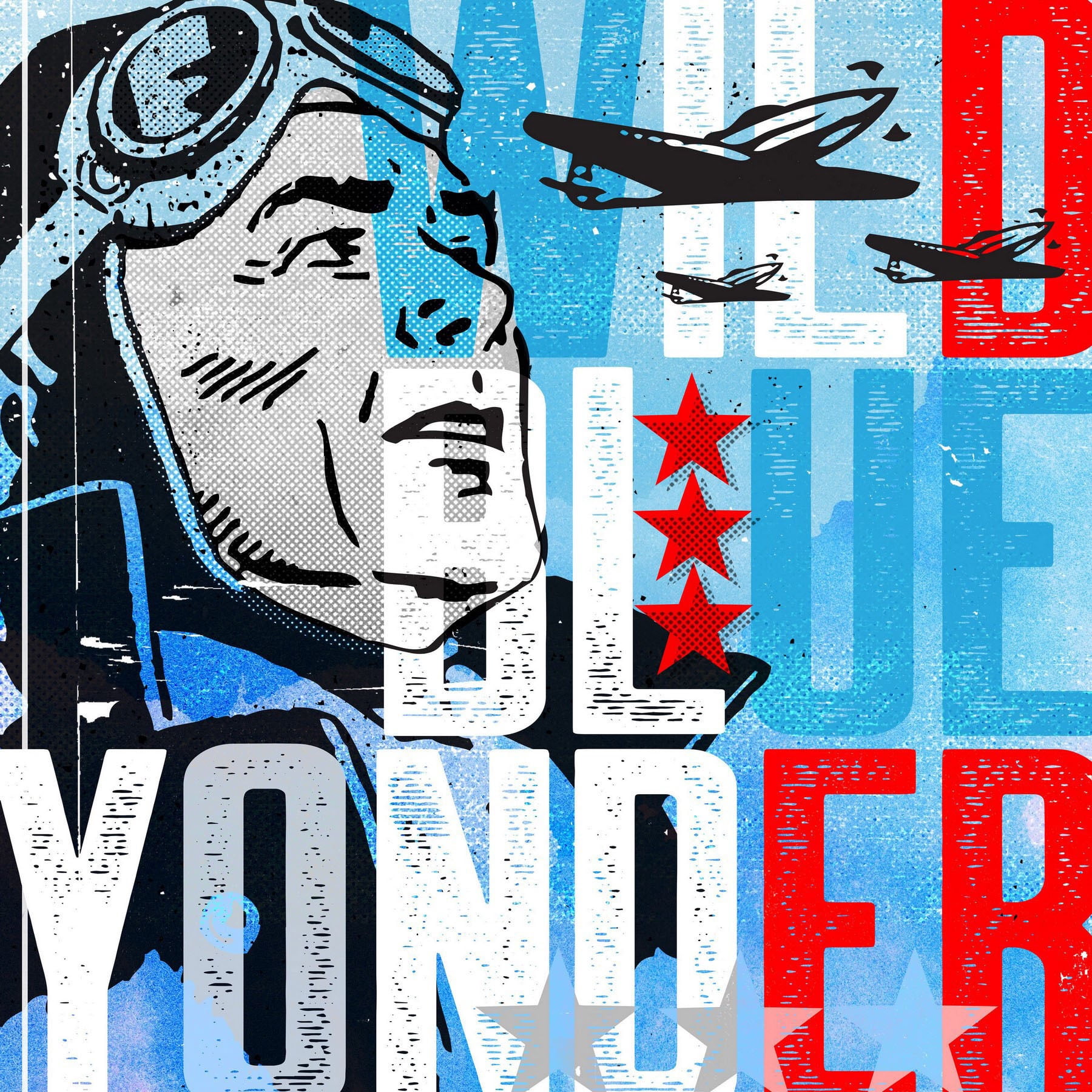 "Wild Blue Yonder Pilot" Painting Print on Wrapped Canvas