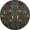 thumbnail image 1 of Ahgly Company Indoor Round Abstract Dark Green Abstract Area Rugs, 6' Round, 1 of 6