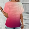thumbnail image 6 of bnaln Summer Tops for Women Sale V Neck Short Sleeve Shirts Gradient Printed Casual T-Shirts Dressy Blouses Cute Tunic Tops Loose Comfy Pullover Lightweight Blouse Plain Tees Shirt, 6 of 8