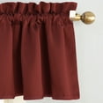 thumbnail image 3 of Sun Zero Kylee Rod Pocket Room Darkening Window Valance, 54"X18", Brick Red, 3 of 6