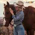thumbnail image 4 of SUOSDEY Men Western Punk Rhinestone Belts for Women,Cowboy Cowgirls Rock Belt with Western Bull Buckle, 4 of 8