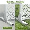 thumbnail image 5 of MAYEERTY 72" × 47" Outdoor Privacy Screen, 3 Panels Metal Decorative Screen, White, 5 of 9