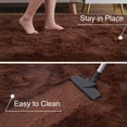 thumbnail image 4 of Lochas Fluffy Soft Shag Carpet Rug for Living Room Bedroom Big Area Rugs Floor Mat, 3'x5', Coffee, 4 of 7