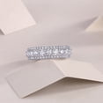 thumbnail image 5 of CKT Fine Jewelry S925 Silver Plated 18k White Gold Ring with 2.8 Carat Emerald Cut Moissanite Stone, Perfect for Weddings and Engagements Women Rings, 5 of 6