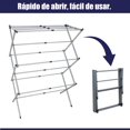 thumbnail image 4 of Tendedero Plegable para Ropa, Tendedero Plegable de Acero Inoxidable, Soporte Tendedero Ahorra Espacio, Gran Capacidad para Interior y Exterior, F&aacute;cil Instalaci&oacute;n, Para Balc&, 4 of 7