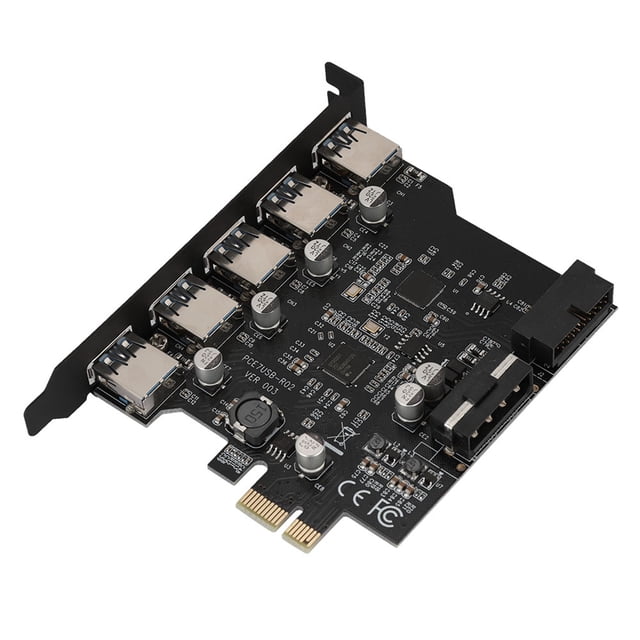 Converter Adapter Card,, 4.72 X 3.2 X 0.7in PCI-E To 5 Port USB3.0, Accelerate Read Hot-swapping For PC For Computer Computer Use PC Use