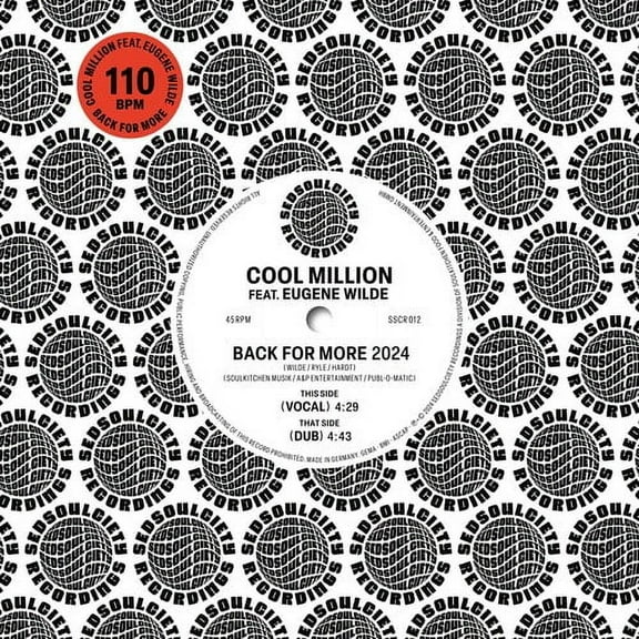 Cool Million - Back For More - Music & Performance - Vinyl [7-Inch]