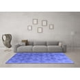 thumbnail image 3 of Ahgly Company Indoor Square Oriental Blue Industrial Area Rugs, 7' Square, 3 of 4