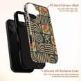 thumbnail image 4 of Tribal Geometric Art Phone Case, Earth Tone Abstract Pattern with Flowers & Figures, Boho Ethnic Style Cover Fits iPhone 16 15 14 13 12 11 Pro Max Mini, 4 of 6