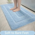 thumbnail image 5 of Bathroom Rug 24x48 Inch Soft Absorbent Microfiber Bathroom Runner Rug, Washable Bath Runners Rugs for Bathrooms Non Slip Bath Rugs for Shower Tub,Light Blue, 5 of 7