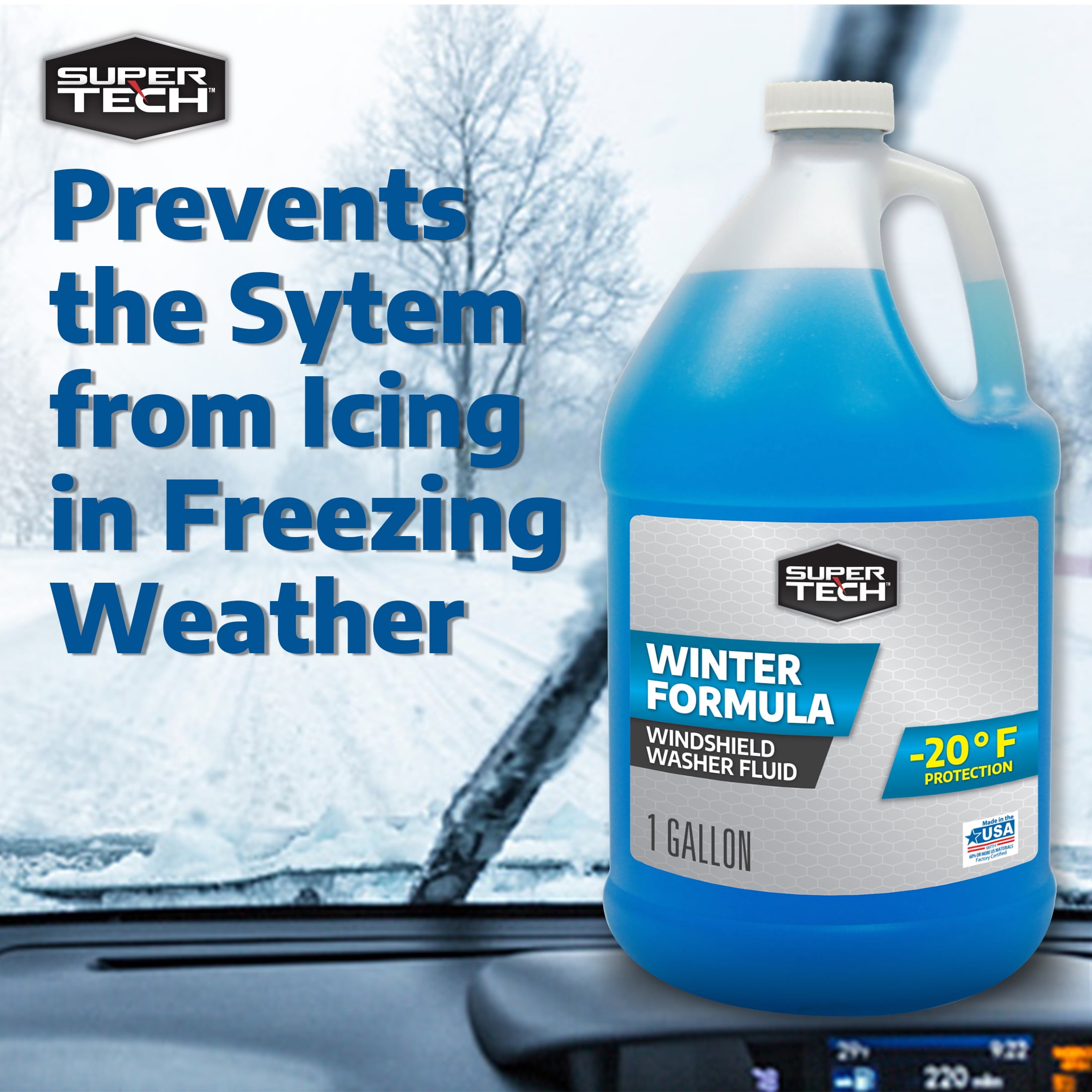 SOUTH WIN LTD RAIN113655-XCP6 Winter Windshield Washer Fluid, 1-Gallon -  pack of 6