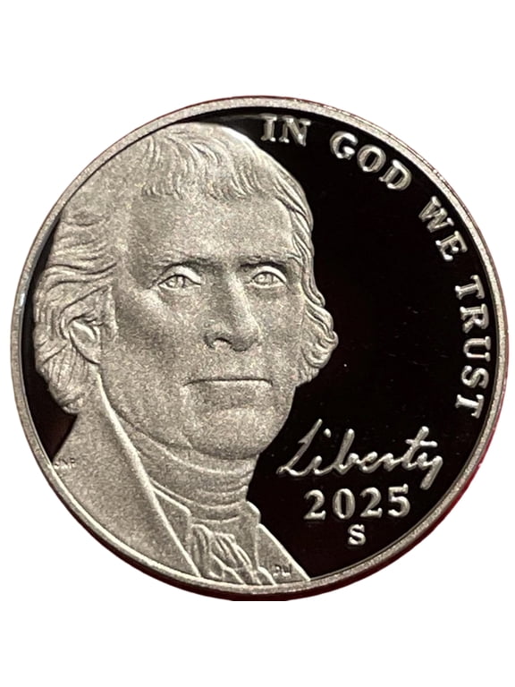 Collectible 2025-S Jefferson Nickel 5c - Choice Cameo Proof - San Francisco Mint U.S. Coin