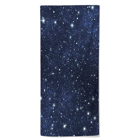 

Night Hand/Pool/Bath Towel Night Sky Theme Kitchen Dish Towel Quick Dry Soft Absorbent and Lightweight Blue (12 x 27.5 inches)