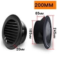 thumbnail image 4 of Black ABS Round Ventilation Hose Diffuser Grille Cover Wall Ceiling Mounting, 4 of 6