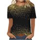 thumbnail image 1 of Fiudx Liquidación de Ofertas Flash Blusa de Manga Corta Estampada a La Moda para Mujer, Blusas Informales con Cuello Redondo, 1 of 3