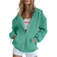 thumbnail image 1 of Sudadera con Capucha PRETTYGARDEN 2025 con Cierre Verde Menta Talla L, 1 of 7